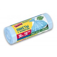 30л AV пакеты для мусора прочные аромат Арктическая свежесть ПСД 20шт рулон голубые